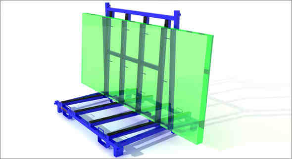 glass transport rack