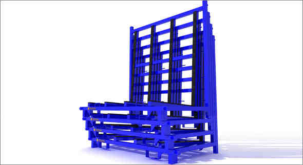 glass transport rack