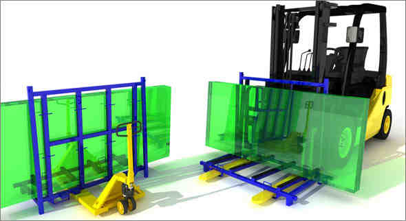 glass transport rack