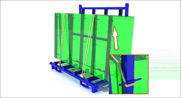 glass transport rack