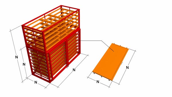 Roll out rack plate glass storage racks