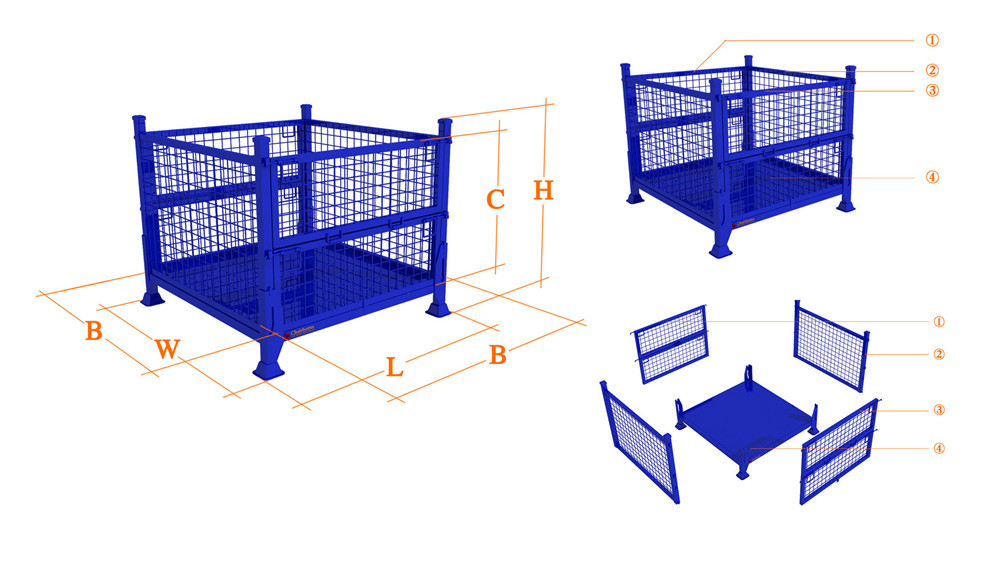 Stackable Rigid Wire Baskets