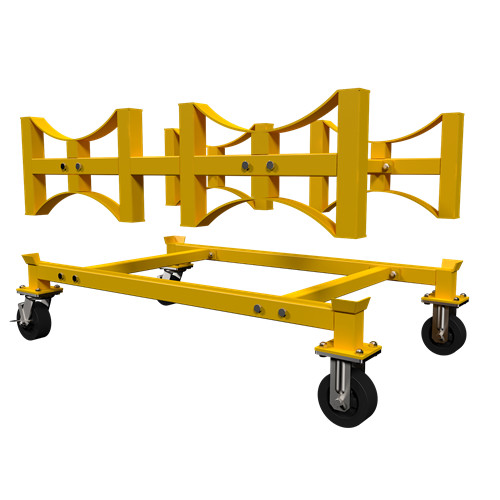 Mobile oil drum frame