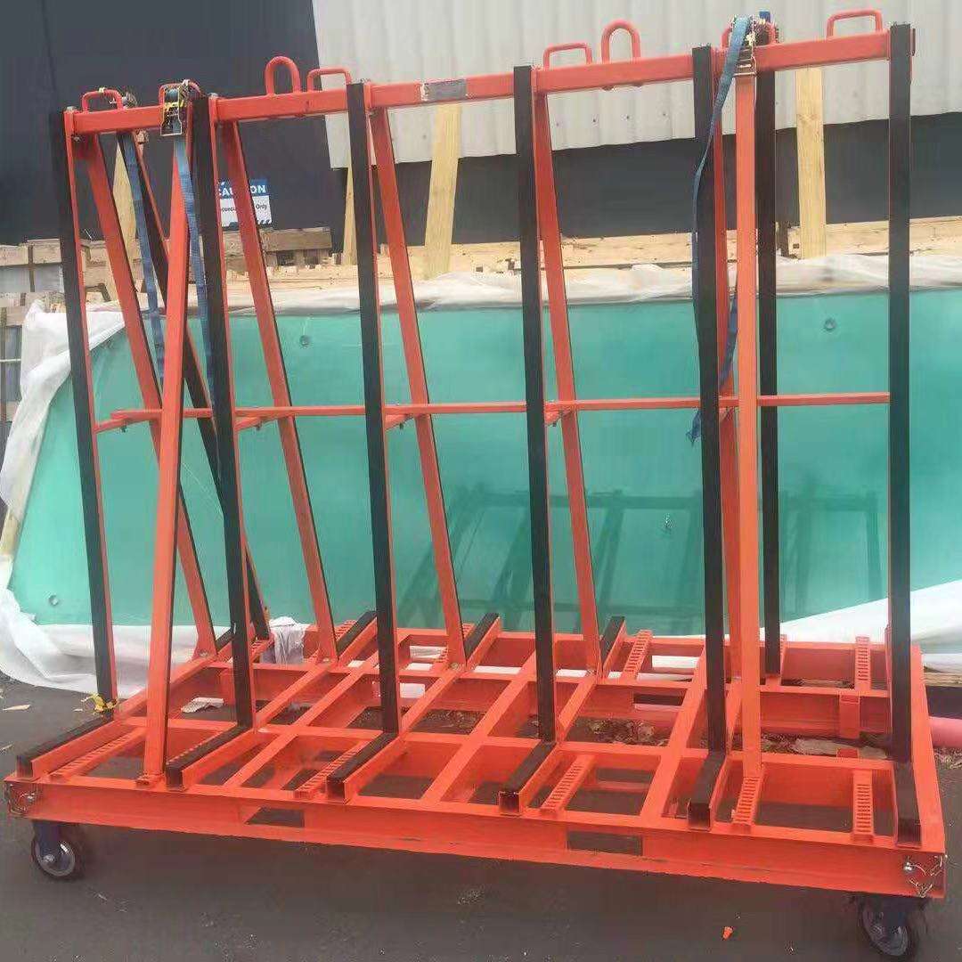 A type Glass pack storage rack for transport in factory