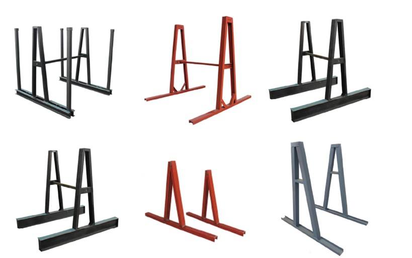 Multiple use durable marble granite quartz slab transporting storage frame rack