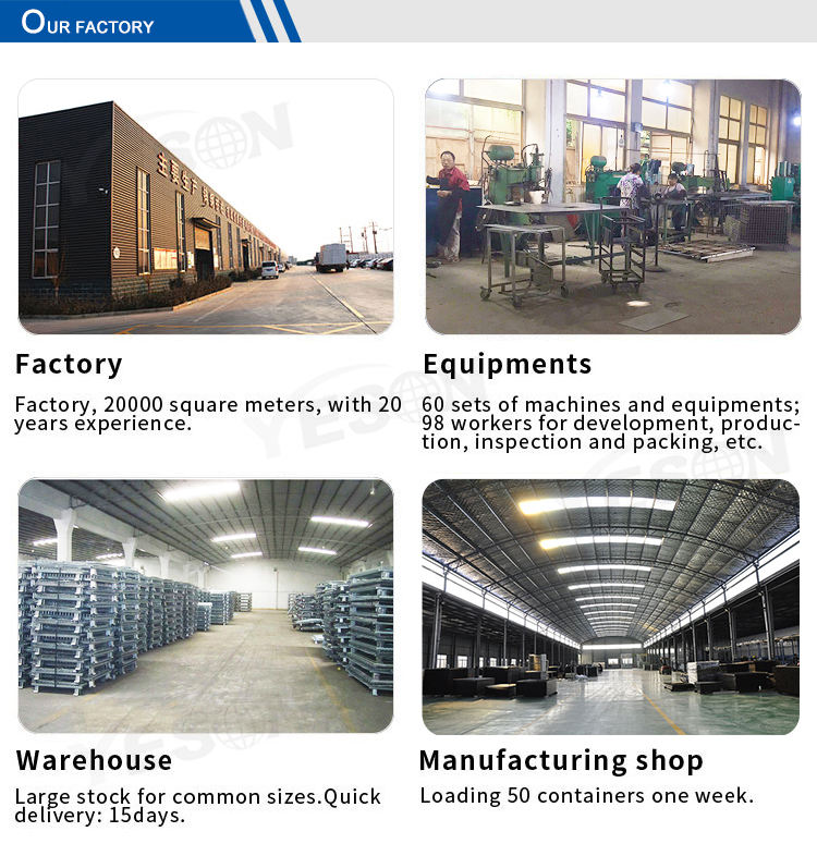 Heavy Foldable wire mesh metal pallet folding warehouse lockable storage Cages wire mesh container