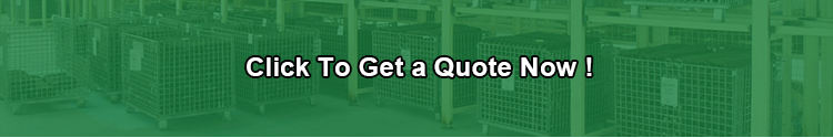 Warehouse storage collapsible bulk wire mesh pallet container with front drop gate