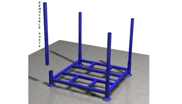 Heavy Duty Industrial galvanized Warehouse Vertical Stackable Metal Steel Storage Post Pallet Racks