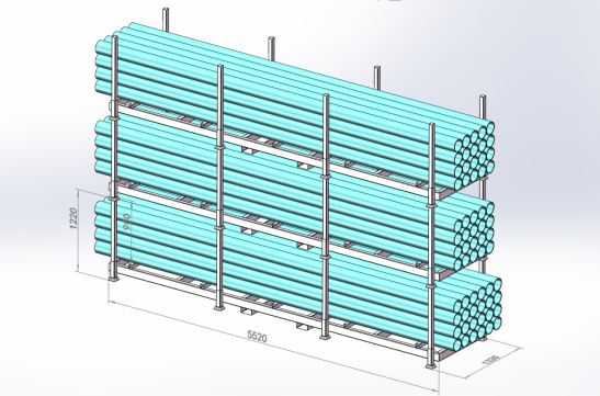 Metal Stack Racks: Secure Storage for 6-Meter Industrial Pipes & Tubes