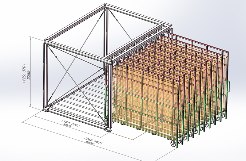 Industrial Vertical Sheet Storage Racks for Heavy Glass & Metal Panels