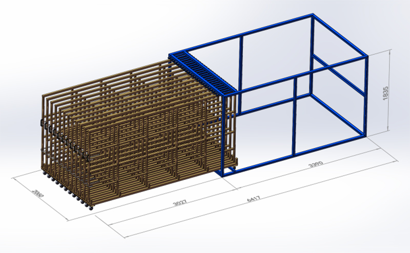 CFS Roll-Out Vertical Sheet Rack: Heavy-Duty Metal Plate Storage  