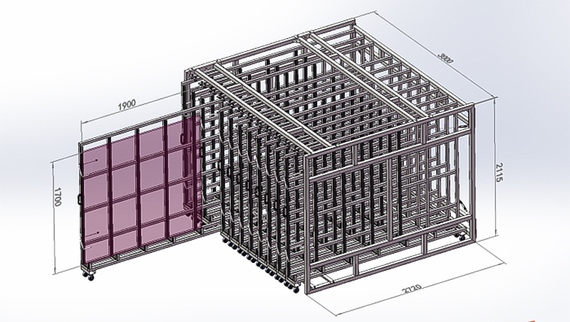 CFS Roll-Out Vertical Sheet Rack: Heavy-Duty Metal Plate Storage