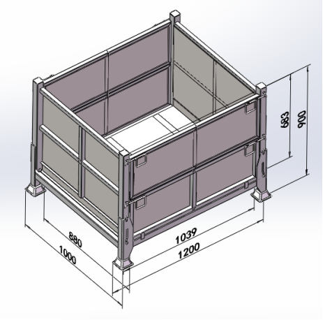 Mybox Heavy-Duty Metal Pallet Box: 400kg to 2 Ton Capacity Solutions