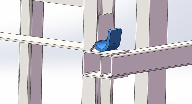 Fabrication of the U-shaped stacking locator for portable racks