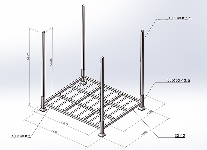 Light-duty post pallet stacking racks for high-tier stacking