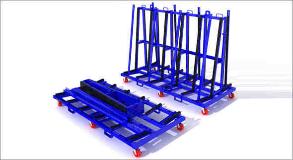 A frame transport rack