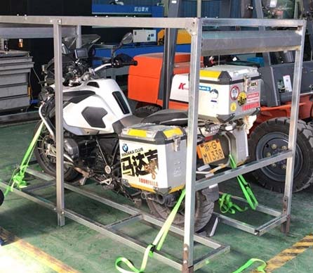Motorcycle transport rack