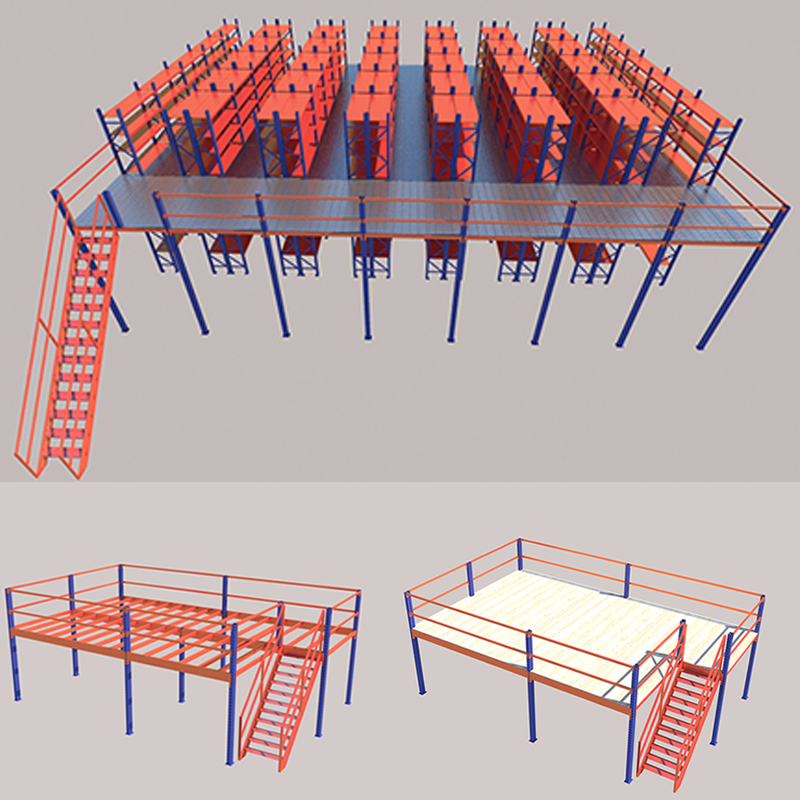 Warehouse Industrial Shelf Heavy Duty Storage Metal Warehouse Garment Rack System For Mezzanine Shelf Shelves