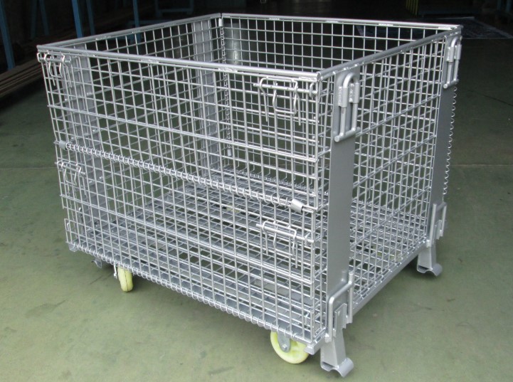 Storage cages on castors for space saving and convenience