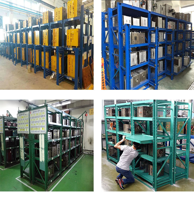 Injection mould & die storage rack roll-out shelving racks for injection molds and dies