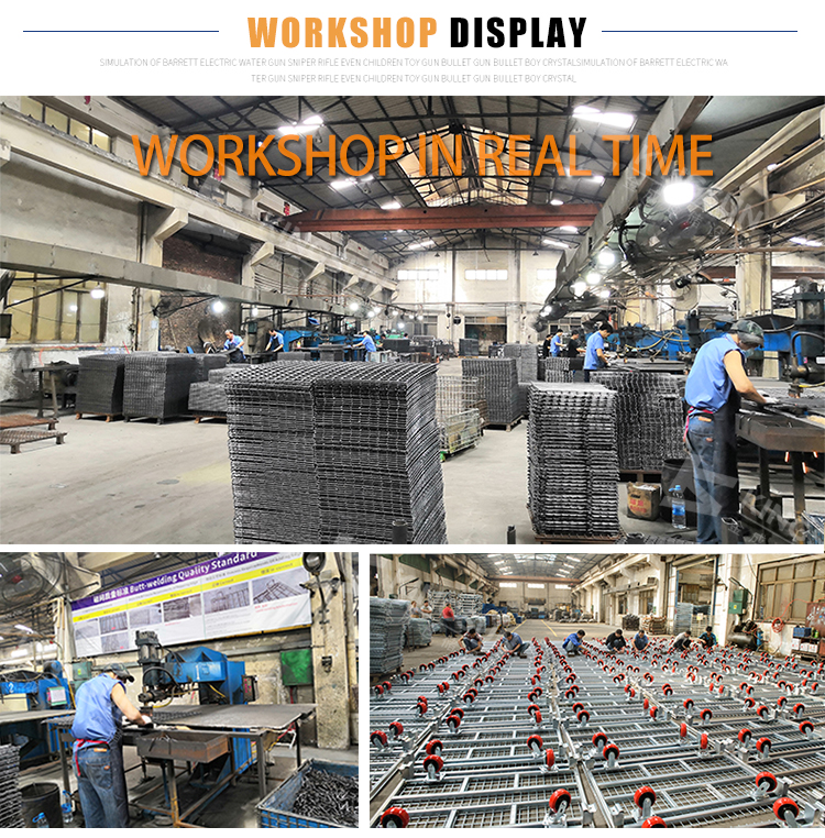 China factory galvanized metal folding cages folding container wire mesh container stackable caged pallet with plastic board