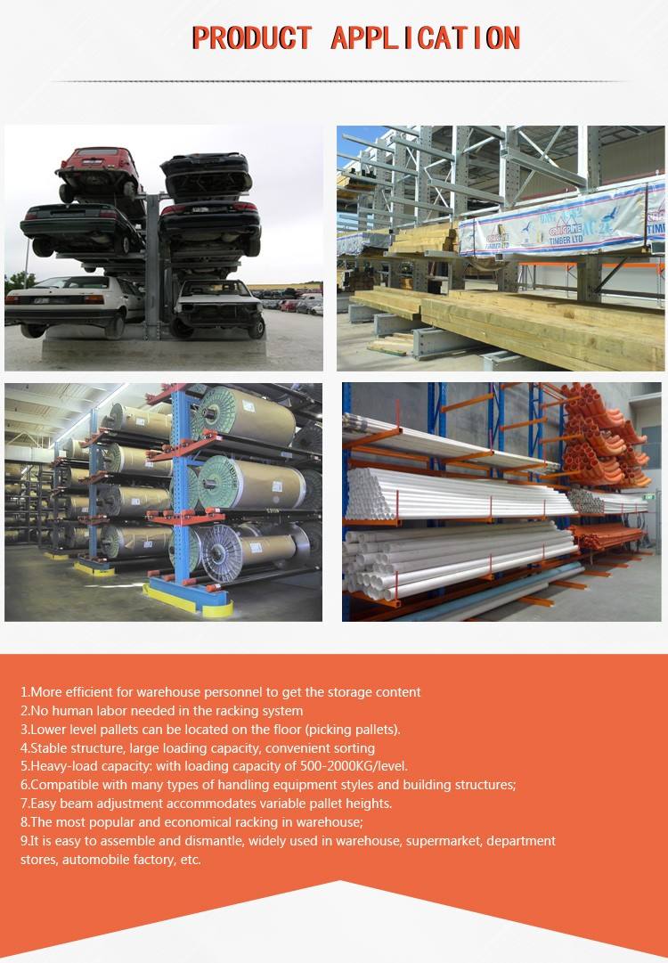 Storage equipment very heavy duty cantilever rack