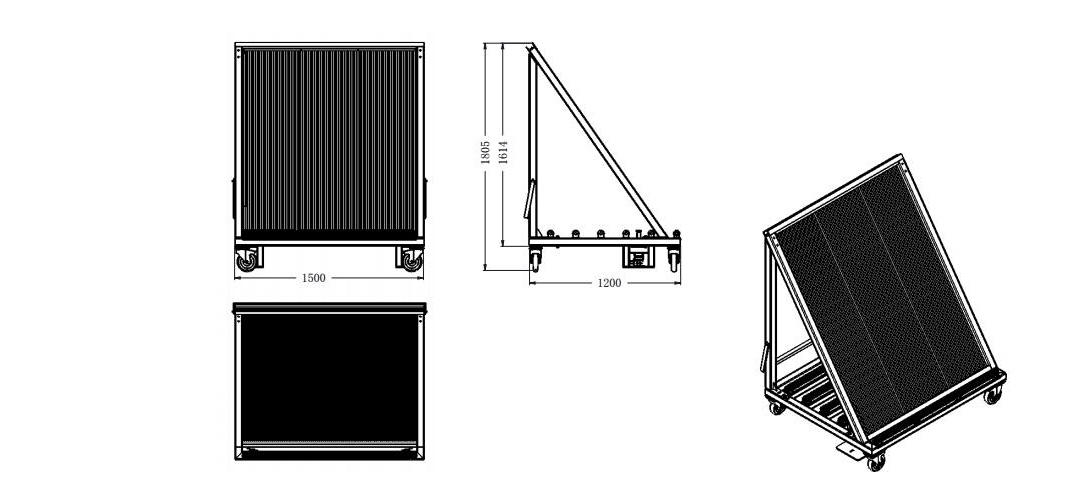 Hot sale glass processing Glass Sheet Storage Harp Racks