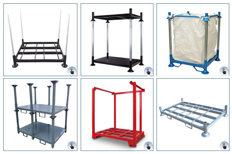 Nesting warehouse iron stackable pallet rack industry stacking frame