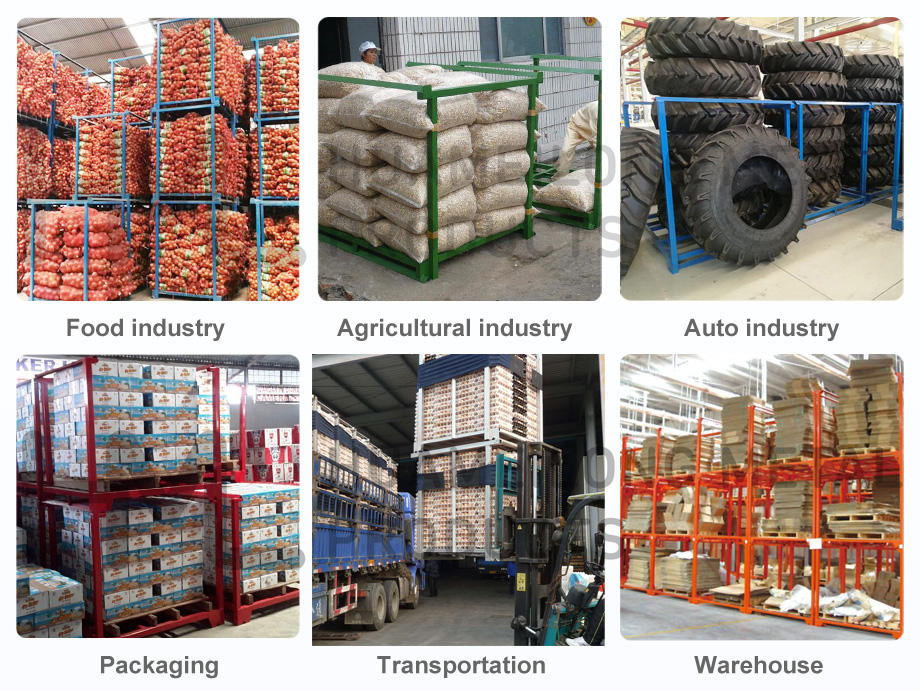 Nesting warehouse iron stackable pallet rack industry stacking frame