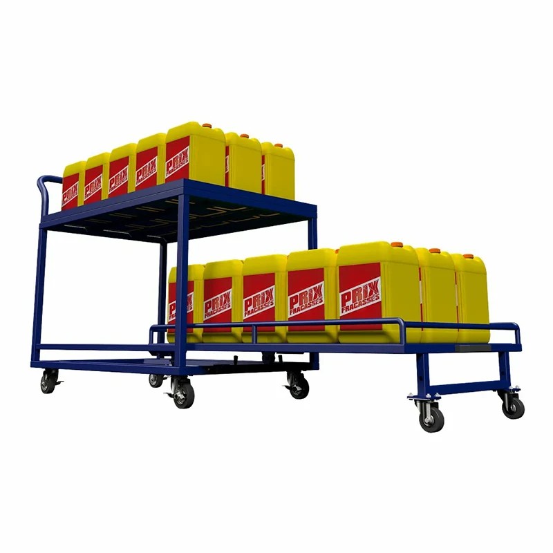 two tier cart on wheels
