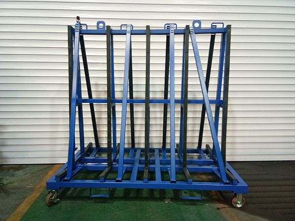 How can a double glazed units factory optimize glass tempering using an a frame glass trolley?