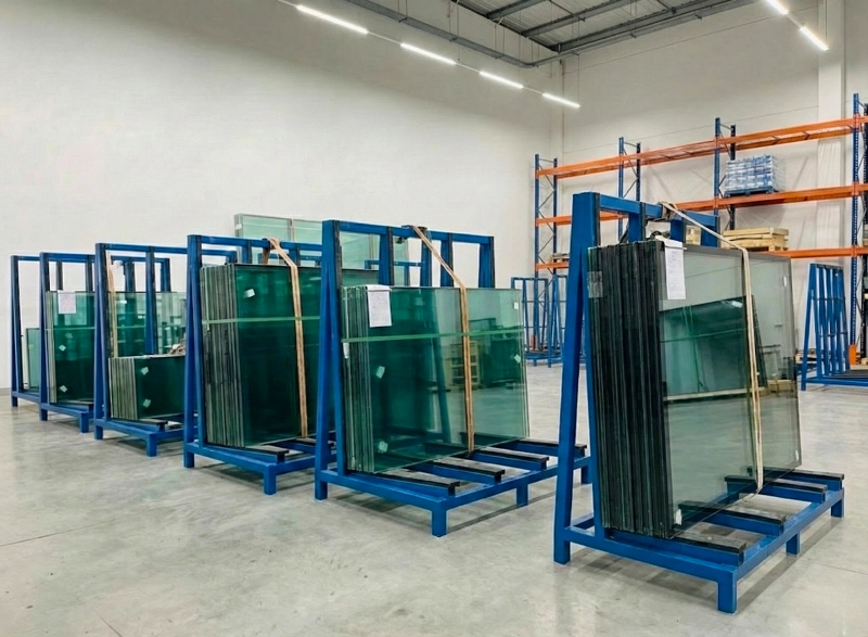 Galvanized steel L-bucks for outdoor stone storage