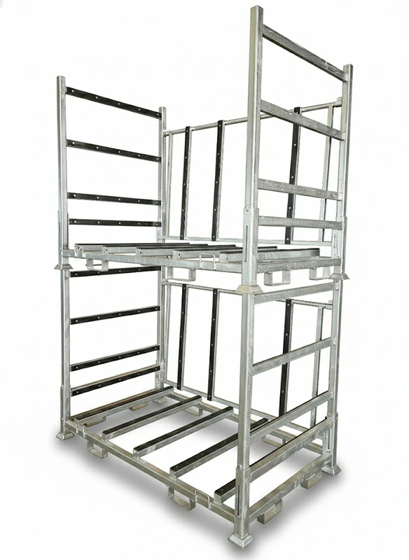 Double-sided glass stillage for assembly line side