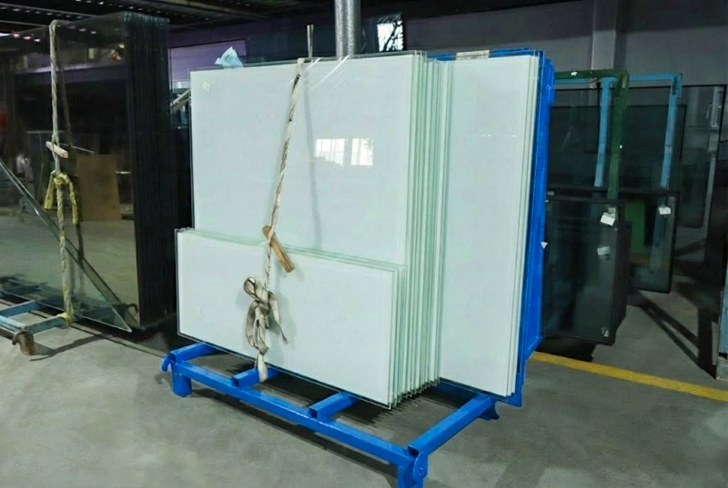 Metal-on-glass contact prevention racking