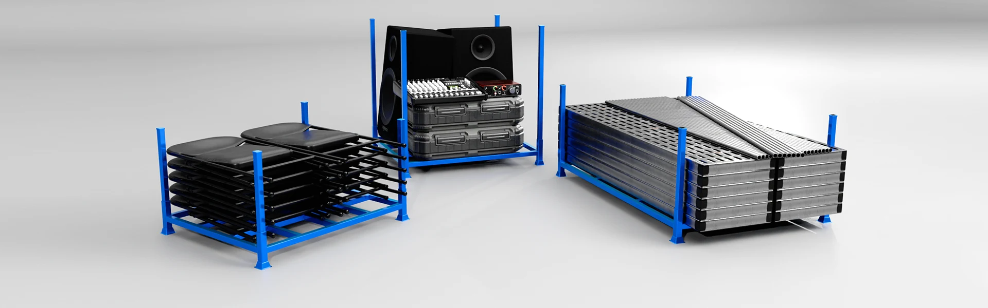Industrial portable stack racks