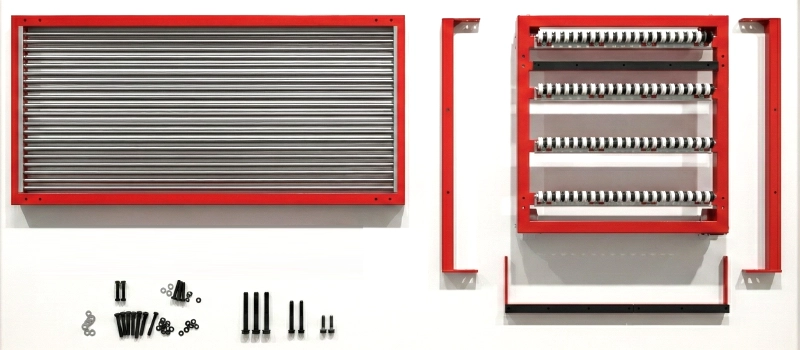 Flat Pack Glass Harp Rack Components