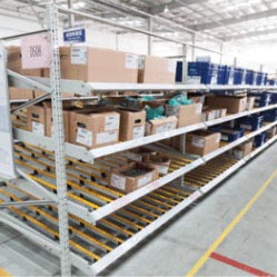 Aluminum alloy fluent strip shelf