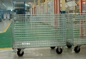Wire Mesh Container Foldable Galvanized Metal Storage Cage