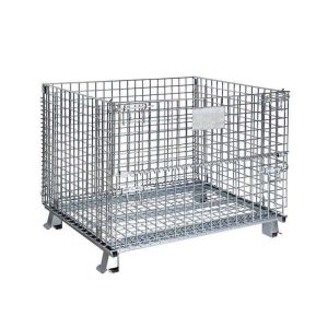 Foldable Electro Galvanized Wire Mesh Container Industrial