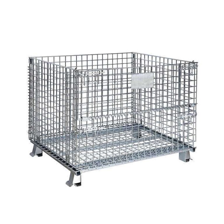 Foldable Electro Galvanized Wire Mesh Container Industrial