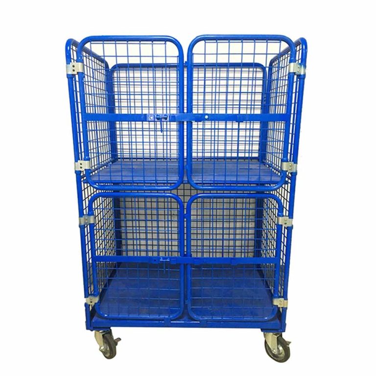 foldable portable roll container logistic cage trolley