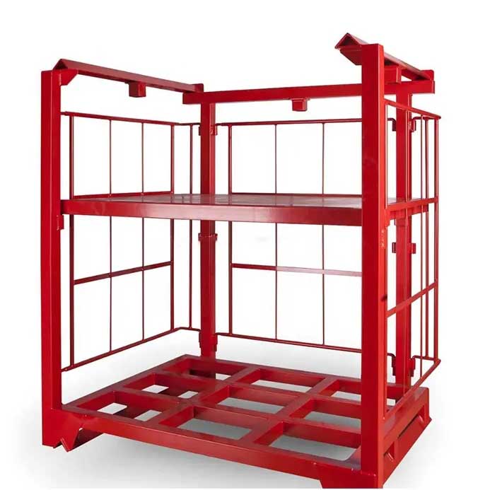 Nesting warehouse iron stackable pallet rack industry stacking frame
