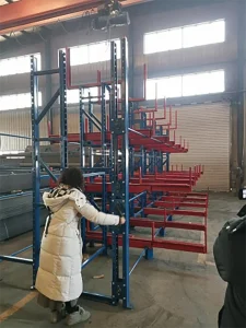 Double sided Roll Out Cantilever rack