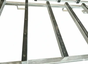 Heavy duty A-frame rack for HVAC sheet metal skins