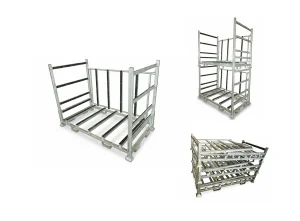 Stackable metal pallet for fragile sheet materials